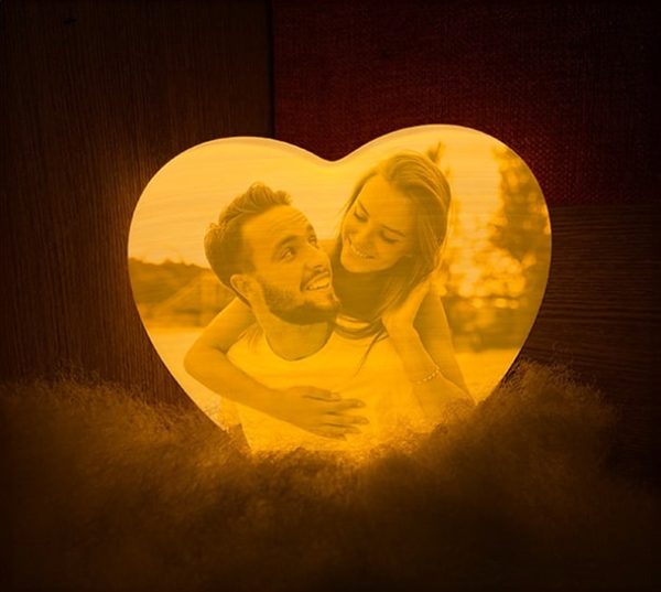 Customized 3D Heart Photo Lamp: Best Romantic Gifts - Image 3